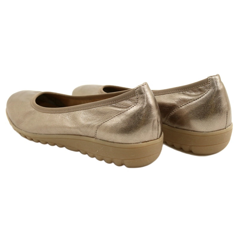 Caprice Ballerina Taupe Metallic 9-22161-28 beige mångfärgad gyllene 8