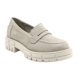 Women's Leather Loafers Caprice 24755-28 217 Gray grå 3