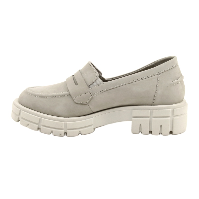 Women's Leather Loafers Caprice 24755-28 217 Gray grå 4