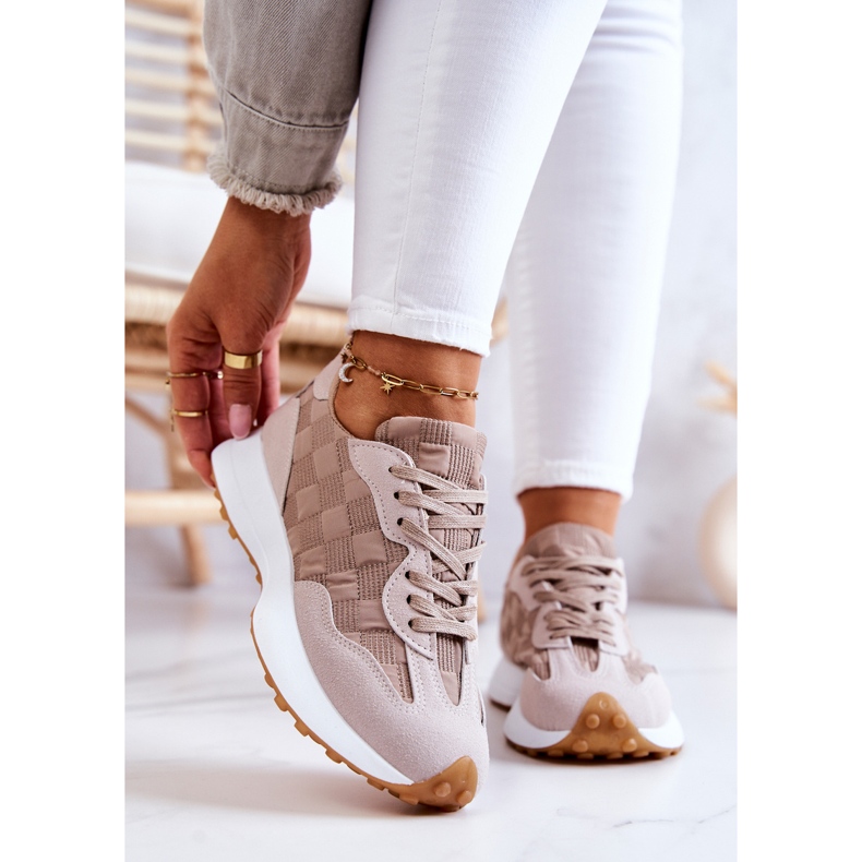 Klassiska Sportskor Beige Patrice knuten 2