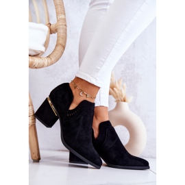 PS1 Mocka svarta genombrutna cowboystövlar Valerie 1