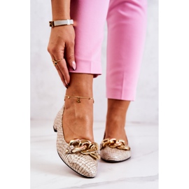 PA2 Lackat Läder Snake Pumps Beige Elissabeth brun 2