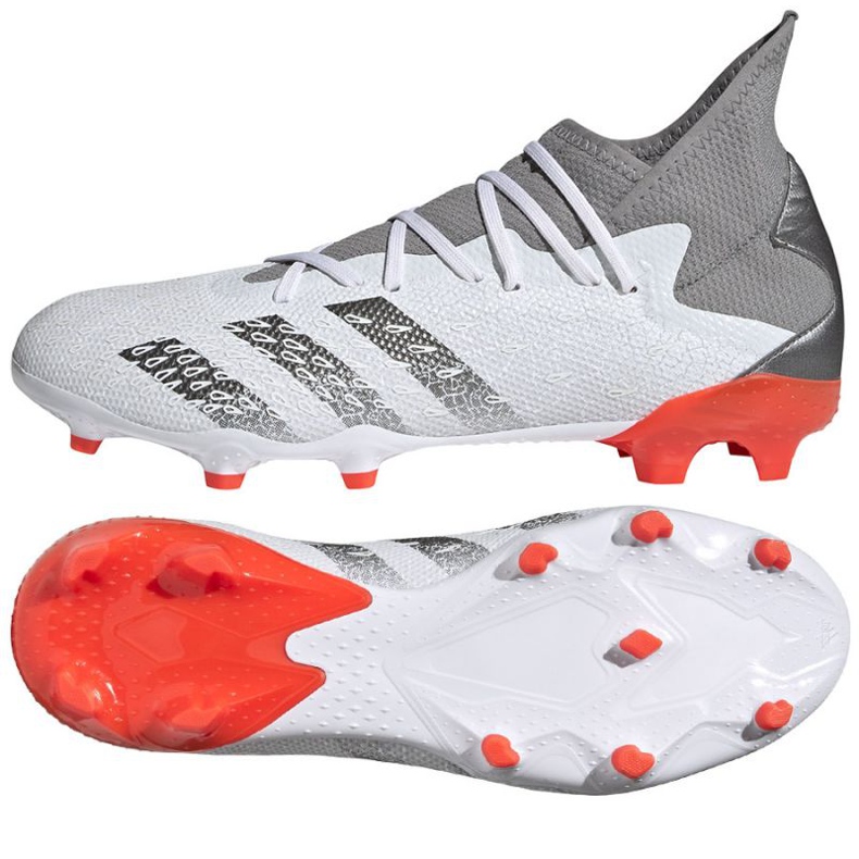 Adidas Predator Freak.3 Fg M FY6276 fotbollsskor grå, vit vit 1