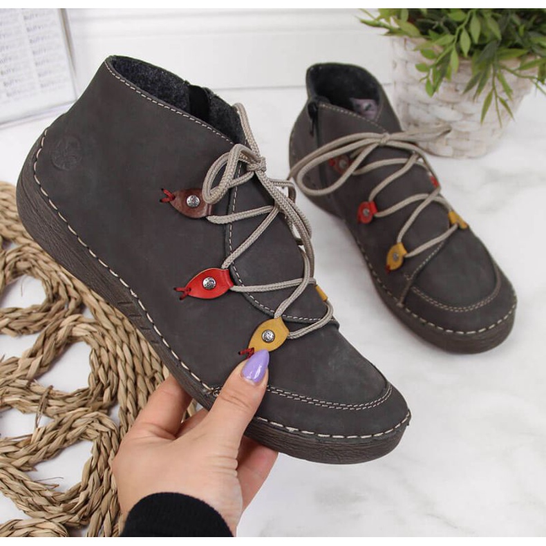 Gråisolerade stövlar W Rieker 52542-42 1