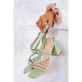 FJ1 Klassiska gröna Lucetta-klackade sandaler 1