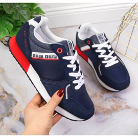 Sportskor i läder Big Star W JJ274285 marinblå grå 1