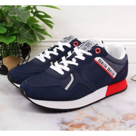 Sportskor i läder Big Star W JJ274285 marinblå grå 2