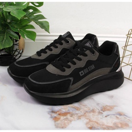 Svarta sportskor plattform Big Star W JJ274989 2