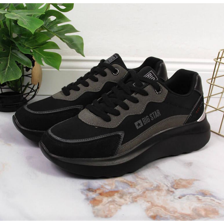 Svarta sportskor plattform Big Star W JJ274989 2