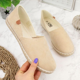 Espadrillor med utskärningar Nyheter W EVE270B beige 1