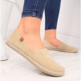 Espadrillor med utskärningar Nyheter W EVE270B beige 2