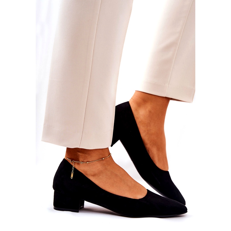 SEA Klassiska dampumps mocka svart Rheya 3