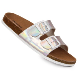 Tofflor med spännen Big Star W HH274895 silver silver- 1