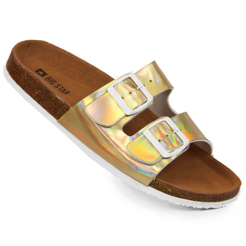 Tofflor med spännen Big Star W HH274896 gyllene 1