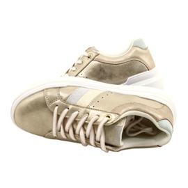 American Club Kvinnors sportsneakers på en tjock ensam gyllene amerikansk klubb RH68/22 4