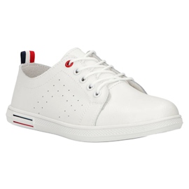 Damsneakers bundna Filippo DP3508 White vit 3