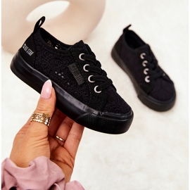 Svarta genombrutna Big Star JJ374133 Sneakers 9