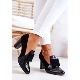 PA2 Svarta Kathleen Mocka Snakeskin Pumps 2