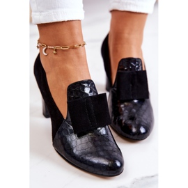 PA2 Svarta Kathleen Mocka Snakeskin Pumps 1