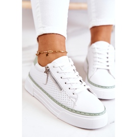 FB2 Sportskor på den vita och gröna Louisa-plattformen 1