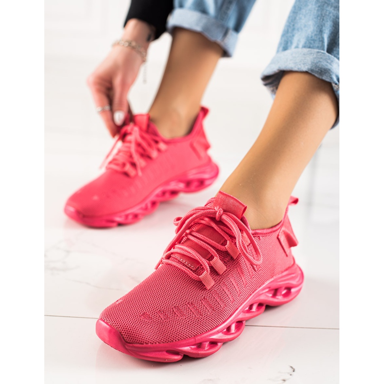 TRENDI Rosa ljusa sneakers 1