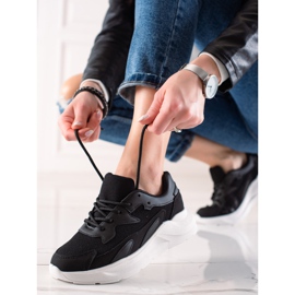 Ideal Shoes Klassiska sneakers svart 1