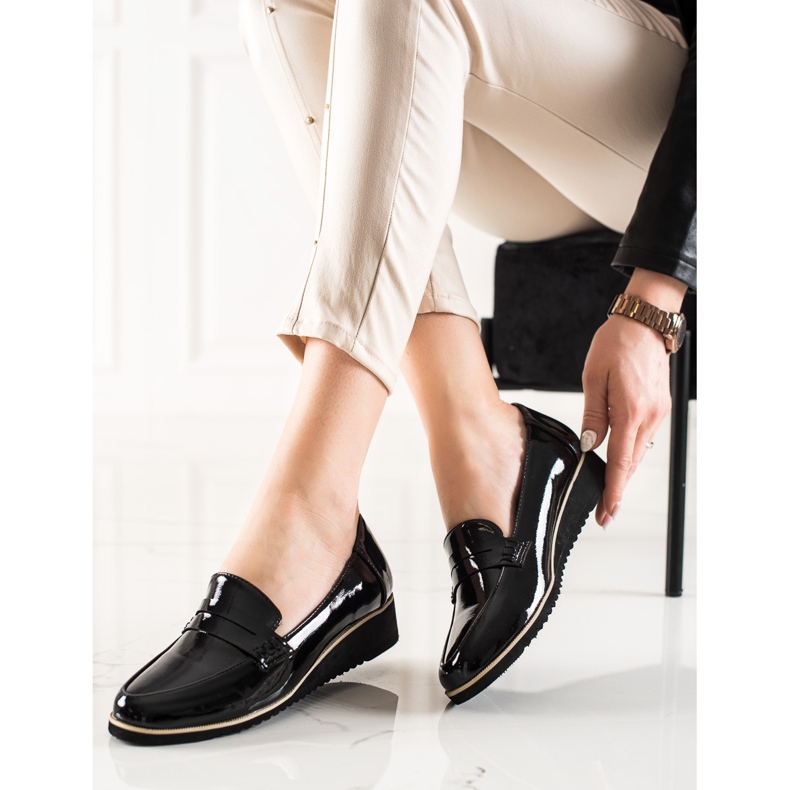 Goodin Lättlackade loafers svart 1