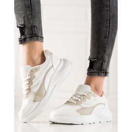 Marquiz Sneakers med mesh vit 2