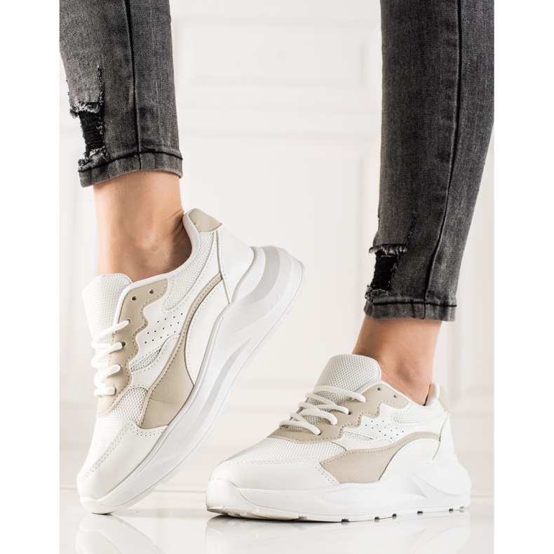 Marquiz Sneakers med mesh vit 2