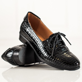 W. Potocki Eleganta Potocki-skor med snörning svart 1