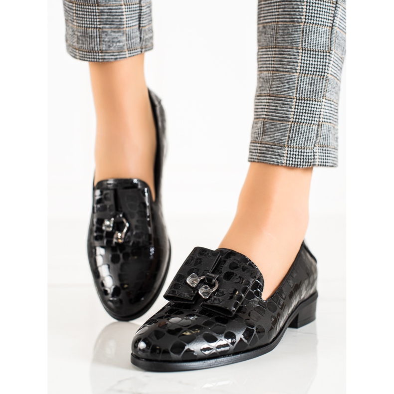 W. Potocki Skor med Potocki-kristaller svart 1