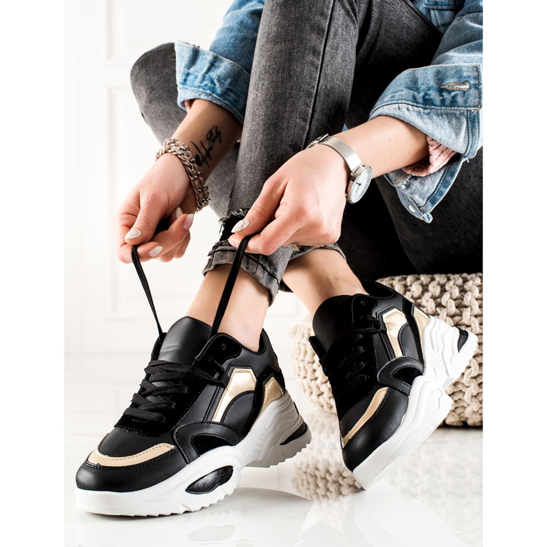 TRENDI Eco Leather Sneakers svart 1