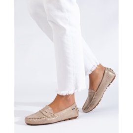 Goodin Klassiska textil loafers beige 1