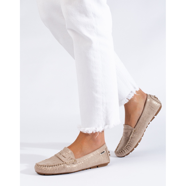 Goodin Klassiska textil loafers beige 1
