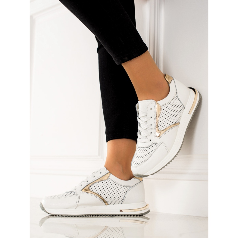 Goodin Casual läder sneakers vit 1