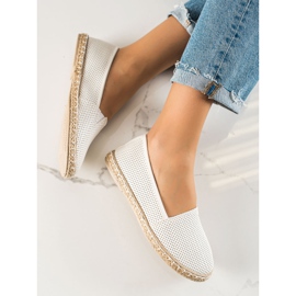 TRENDI Bekväma Openwork Espadrilles vit 2