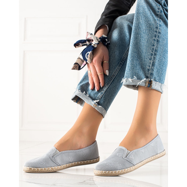 TRENDI Casual Slipony Espadrilles grå 2