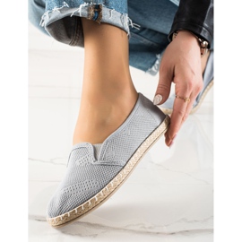 TRENDI Casual Slipony Espadrilles grå 1