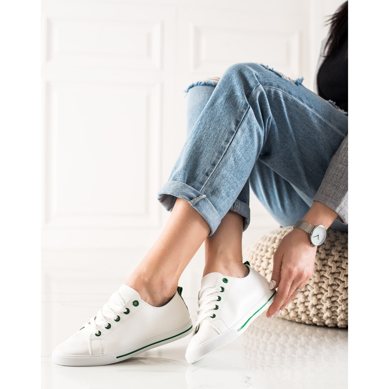 TRENDI Klassiska låga sneakers vit 2