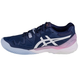 Asics Gel-Resolution 8 Clay W 1042A070-401 vit marinblå 1