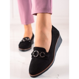 VINCEZA skor i mocka svart 1