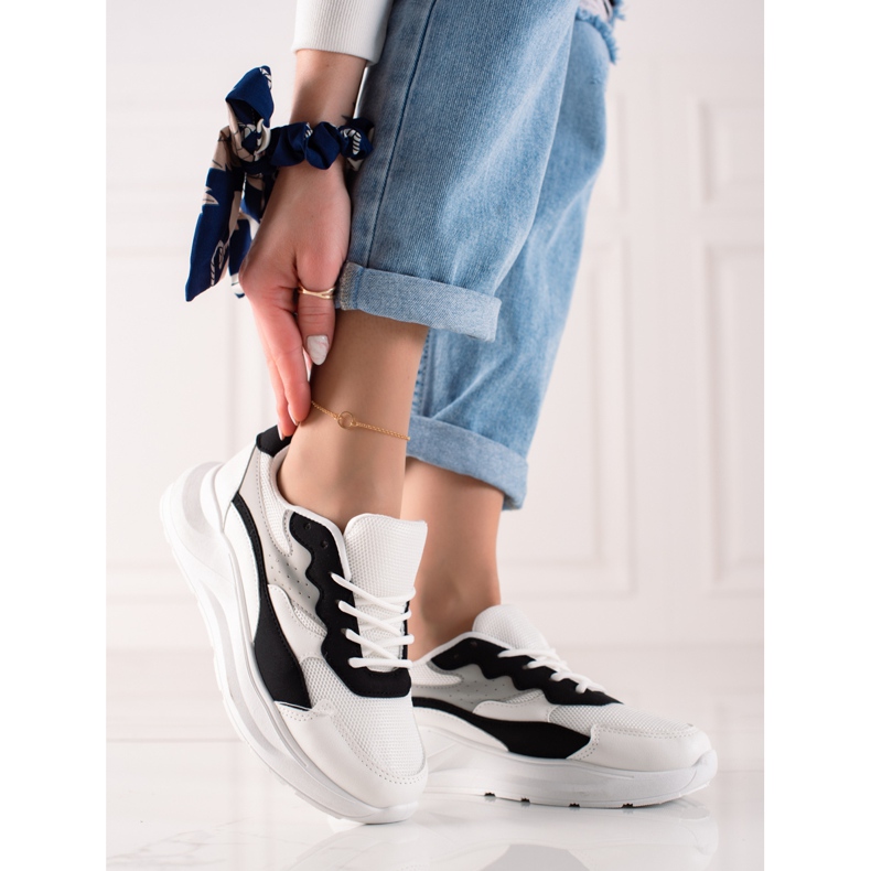 Marquiz Sneakers med mesh vit svart 2