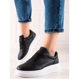 TRENDI Casual Eco Leather Sneakers svart 2
