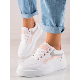 Weide Casual Skor På Plattformen vit 2