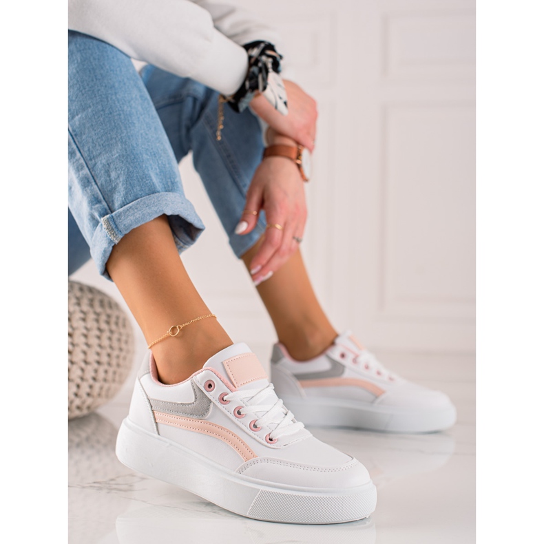 Weide Casual Skor På Plattformen vit 1