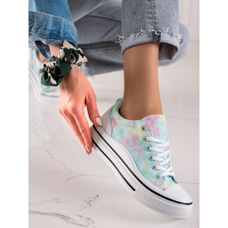 TRENDI Färgglada Sneakers På Plattformen mångfärgad 2