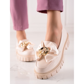 Seastar Mode Loafers Med Rosett beige 1