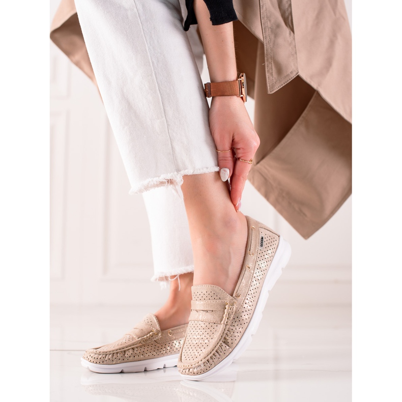 Goodin Ljusa Loafers På Plattformen beige 1