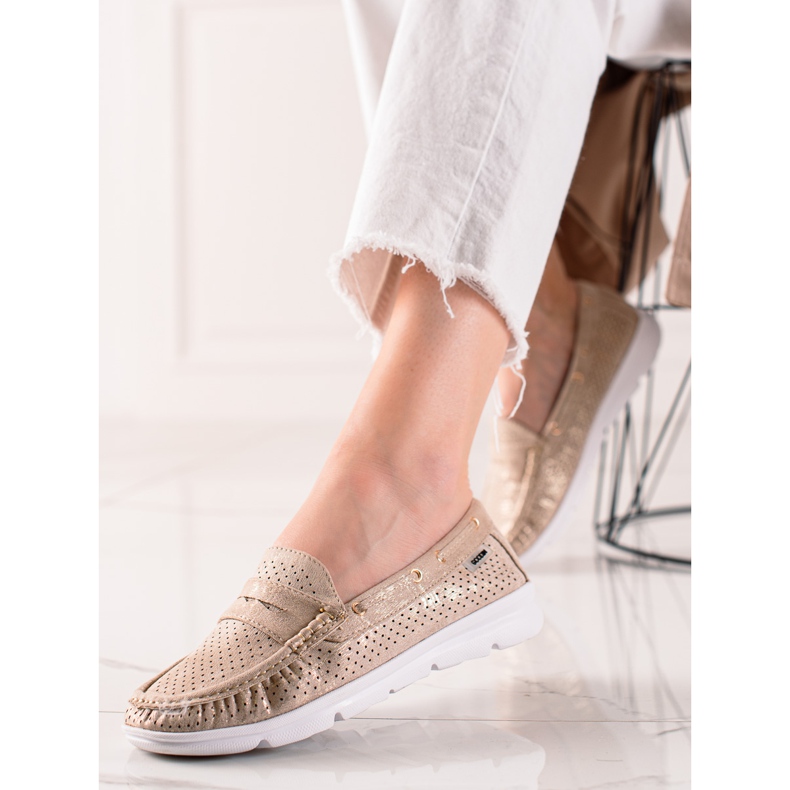 Goodin Ljusa Loafers På Plattformen beige 2