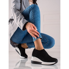 TRENDI Snygga wedge sneakers svart 2